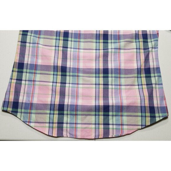 Ralph Lauren Long Sleeve Button Down Custom Fit Madras Plaid Casual Shirt Men L - Picture 10 of 10